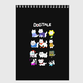 Скетчбук с принтом UNDERTALE в городе Новоалтайск, 100% бумага
 | 48 листов, плотность листов — 100 г/м2, плотность картонной обложки — 250 г/м2. Листы скреплены сверху удобной пружинной спиралью | Тематика изображения на принте: sans | undertale | андертале | андертейл | игра | подземная история | подземная сказка | санс | ундертале