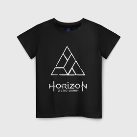 Детская футболка хлопок с принтом HORIZON ZERO DAWN в городе Новоалтайск, 100% хлопок | круглый вырез горловины, полуприлегающий силуэт, длина до линии бедер | game | horizon zero 2 | horizon zero dawn | древний арсенал | игра. | хоризон | хоризон 2 | хоризон зеро давн
