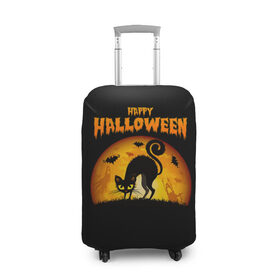 Чехол для чемодана 3D с принтом Helloween в городе Новоалтайск, 86% полиэфир, 14% спандекс | двустороннее нанесение принта, прорези для ручек и колес | halloween | ведьма | летучая мышь | полнолуние | привидение | призрак | тыква | хеллоуин | хелуин | хэллоин | хэллоуин | хэлоуин | хэлуин | черный кот