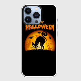 Чехол для iPhone 13 Pro с принтом Helloween в городе Новоалтайск,  |  | Тематика изображения на принте: halloween | ведьма | летучая мышь | полнолуние | привидение | призрак | тыква | хеллоуин | хелуин | хэллоин | хэллоуин | хэлоуин | хэлуин | черный кот