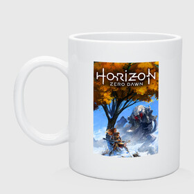 Кружка керамическая с принтом HORIZON ZERO DAWN в городе Новоалтайск, керамика | объем — 330 мл, диаметр — 80 мм. Принт наносится на бока кружки, можно сделать два разных изображения | game | horizon zero 2 | horizon zero dawn | древний арсенал | игра. | хоризон | хоризон 2 | хоризон зеро давн