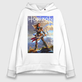 Женское худи Oversize хлопок с принтом HORIZON ZERO DAWN в городе Новоалтайск, френч-терри — 70% хлопок, 30% полиэстер. Мягкий теплый начес внутри —100% хлопок | боковые карманы, эластичные манжеты и нижняя кромка, капюшон на магнитной кнопке | game | horizon zero 2 | horizon zero dawn | древний арсенал | игра. | хоризон | хоризон 2 | хоризон зеро давн