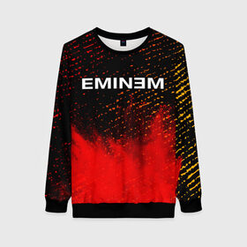 Женский свитшот 3D с принтом EMINEM / ЭМИНЕМ в городе Новоалтайск, 100% полиэстер с мягким внутренним слоем | круглый вырез горловины, мягкая резинка на манжетах и поясе, свободная посадка по фигуре | eminem | logo | music | oldschool | rap | raper | еминем | лого | логотип | логотипы | музыка | музыкант | олдскул | рэп | рэпер | рэппер | символ | символы | эминем