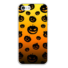 Чехол для iPhone 5/5S матовый с принтом Halloween - Тыквы в городе Новоалтайск, Силикон | Область печати: задняя сторона чехла, без боковых панелей | halloween | jack lantern | trick or treat | день всех святых | день мертвых | конфеты или жизнь | лицо тыквы | праздник | рожи | светильник джека | страшно | тыква | тыква с лицом | тыквенный | тыквы | ужасы