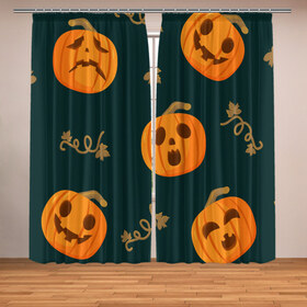 Фотошторы с принтом Happy Halloween в городе Новоалтайск, Блэкаут (светозащита 90%) / Габардин (светозащита 40% | 2 полотна шириной по 145 см; Высота 200-300 см; Крепление: шторная лента (на крючки); | horror | страшный | ужасы | хеллоуин