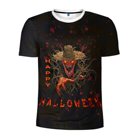 Мужская футболка 3D спортивная с принтом Monster-trick or treat в городе Новоалтайск, 100% полиэстер с улучшенными характеристиками | приталенный силуэт, круглая горловина, широкие плечи, сужается к линии бедра | helloween | monster | trick or treat | день всех святых | сладость или гадость | хеллуин