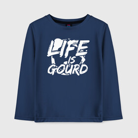 Детский лонгслив хлопок с принтом LIFE IS GOURD в городе Новоалтайск, 100% хлопок | круглый вырез горловины, полуприлегающий силуэт, длина до линии бедер | 31 октября | halloween | halowen | ведьма | день всех святых | джек | костюм | кровь | лого | монстр | надпись | праздник | приведение | призрак | светильник | символ | страшная | тыква | ужасы | хеллоуин | хеллуин