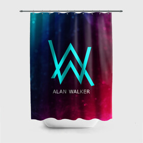 Штора 3D для ванной с принтом ALAN WALKER / АЛАН УОКЕР в городе Новоалтайск, 100% полиэстер | плотность материала — 100 г/м2. Стандартный размер — 146 см х 180 см. По верхнему краю — пластиковые люверсы для креплений. В комплекте 10 пластиковых колец | alan | faded | house | logo | music | walker | алан | вокер | волкер | диджей | лого | логотип | логотипы | музыка | музыкант | символ | символы | танцеальная | уокер | хаус | электронная