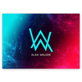 Поздравительная открытка с принтом ALAN WALKER / АЛАН УОКЕР в городе Новоалтайск, 100% бумага | плотность бумаги 280 г/м2, матовая, на обратной стороне линовка и место для марки
 | Тематика изображения на принте: alan | faded | house | logo | music | walker | алан | вокер | волкер | диджей | лого | логотип | логотипы | музыка | музыкант | символ | символы | танцеальная | уокер | хаус | электронная