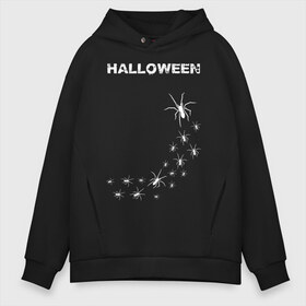 Мужское худи Oversize хлопок с принтом Halloween в городе Новоалтайск, френч-терри — 70% хлопок, 30% полиэстер. Мягкий теплый начес внутри —100% хлопок | боковые карманы, эластичные манжеты и нижняя кромка, капюшон на магнитной кнопке | 31 октября | halloween | halowen | ведьма | день всех святых | джек | костюм | кровь | лого | монстр | надпись | праздник | приведение | призрак | светильник | символ | страшная | тыква | ужасы | хеллоуин | хеллуин