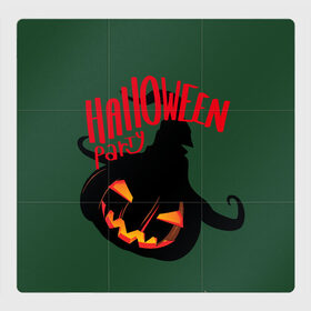 Магнитный плакат 3Х3 с принтом Pumpkin party в городе Новоалтайск, Полимерный материал с магнитным слоем | 9 деталей размером 9*9 см | horror | страшный | ужасы | хеллоуин