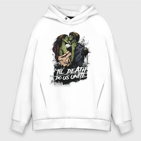 Мужское худи Oversize хлопок с принтом Love zombies в городе Новоалтайск, френч-терри — 70% хлопок, 30% полиэстер. Мягкий теплый начес внутри —100% хлопок | боковые карманы, эластичные манжеты и нижняя кромка, капюшон на магнитной кнопке | Тематика изображения на принте: blood | diablo | haloween | horror | дьявол | зомби | кости | кровь | мясо | страшилка | ужасы | хеллоуин | хелоуин