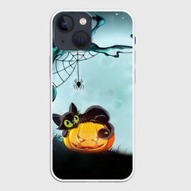 Чехол для iPhone 13 mini с принтом HALLOWEEN. в городе Новоалтайск,  |  | bones | ghost | halloween | pumpkin | skull | кости | летучие мыши | приведение | призрак | скелет | тыква | хеллоуин | хоррор | хэллоуин
