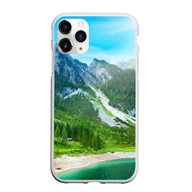 Чехол для iPhone 11 Pro Max матовый Альпийские горы: в городе Новоалтайск, Силикон | | альпийские горы | альпы | гора | горы | озеро