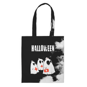 Шоппер 3D с принтом Halloween медицина в городе Новоалтайск, 100% полиэстер | Плотность: 200 г/м2; Размер: 34×35 см; Высота лямок: 30 см | 31 октября | halloween | halowen | ведьма | день всех святых | джек | костюм | кровь | лого | монстр | надпись | праздник | приведение | призрак | светильник | символ | страшная | тыква | ужасы | хеллоуин | хеллуин