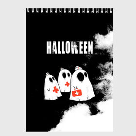 Скетчбук с принтом Halloween медицина в городе Новоалтайск, 100% бумага
 | 48 листов, плотность листов — 100 г/м2, плотность картонной обложки — 250 г/м2. Листы скреплены сверху удобной пружинной спиралью | Тематика изображения на принте: 31 октября | halloween | halowen | ведьма | день всех святых | джек | костюм | кровь | лого | монстр | надпись | праздник | приведение | призрак | светильник | символ | страшная | тыква | ужасы | хеллоуин | хеллуин