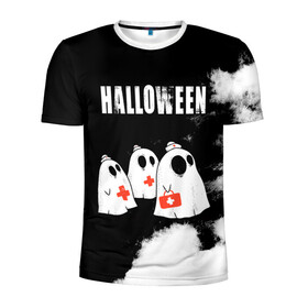Мужская футболка 3D спортивная с принтом Halloween медицина в городе Новоалтайск, 100% полиэстер с улучшенными характеристиками | приталенный силуэт, круглая горловина, широкие плечи, сужается к линии бедра | 31 октября | halloween | halowen | ведьма | день всех святых | джек | костюм | кровь | лого | монстр | надпись | праздник | приведение | призрак | светильник | символ | страшная | тыква | ужасы | хеллоуин | хеллуин