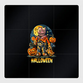 Магнитный плакат 3Х3 с принтом Halloween в городе Новоалтайск, Полимерный материал с магнитным слоем | 9 деталей размером 9*9 см | Тематика изображения на принте: 31 октября | halloween | halowen | ведьма | день всех святых | джек | костюм | кровь | лого | монстр | надпись | праздник | приведение | призрак | светильник | символ | страшная | тыква | ужасы | хеллоуин | хеллуин