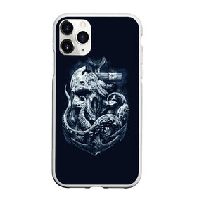 Чехол для iPhone 11 Pro Max матовый с принтом Кракен в городе Новоалтайск, Силикон |  | Тематика изображения на принте: брутальная | веселый роджер | вода | корсар | кость | кракен | мертвец | море | мрачная | океан | осьминог | пират | темная | ужас | утопленник | череп | щупальца | якорь