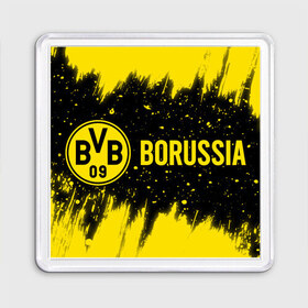 Магнит 55*55 с принтом BORUSSIA / Боруссия в городе Новоалтайск, Пластик | Размер: 65*65 мм; Размер печати: 55*55 мм | Тематика изображения на принте: 