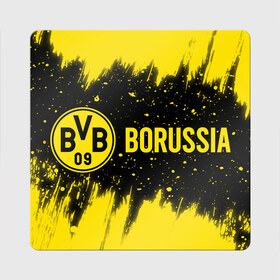 Магнит виниловый Квадрат с принтом BORUSSIA / Боруссия в городе Новоалтайск, полимерный материал с магнитным слоем | размер 9*9 см, закругленные углы | Тематика изображения на принте: 