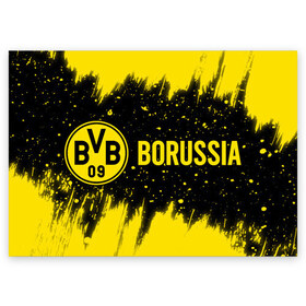 Поздравительная открытка с принтом BORUSSIA / Боруссия в городе Новоалтайск, 100% бумага | плотность бумаги 280 г/м2, матовая, на обратной стороне линовка и место для марки
 | Тематика изображения на принте: 