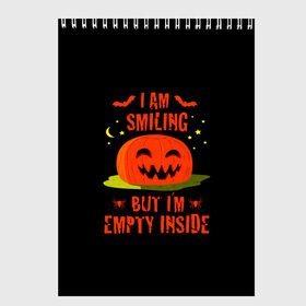 Скетчбук с принтом Halloween в городе Новоалтайск, 100% бумага
 | 48 листов, плотность листов — 100 г/м2, плотность картонной обложки — 250 г/м2. Листы скреплены сверху удобной пружинной спиралью | 31 октября | halloween | halowen | ведьма | день всех святых | джек | костюм | кровь | лого | монстр | надпись | праздник | приведение | призрак | светильник | символ | страшная | тыква | ужасы | хеллоуин | хеллуин