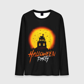 Мужской лонгслив 3D с принтом Halloween в городе Новоалтайск, 100% полиэстер | длинные рукава, круглый вырез горловины, полуприлегающий силуэт | 31 октября | halloween | halowen | ведьма | день всех святых | джек | костюм | кровь | лого | монстр | надпись | праздник | приведение | призрак | светильник | символ | страшная | тыква | ужасы | хеллоуин | хеллуин