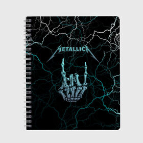 Тетрадь с принтом Metallica в городе Новоалтайск, 100% бумага | 48 листов, плотность листов — 60 г/м2, плотность картонной обложки — 250 г/м2. Листы скреплены сбоку удобной пружинной спиралью. Уголки страниц и обложки скругленные. Цвет линий — светло-серый
 | heavy metal | metalica | metallica | metallica лого | metallika | rock | лого металлики | логотип metallica | логотип металлики | метал | металика | металл | металлика | рок | тяжелый метал | хеви метал | хэви метал | хэви металл