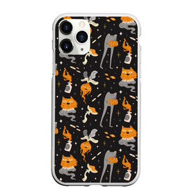 Чехол для iPhone 11 Pro Max матовый с принтом Halloween Monsters в городе Новоалтайск, Силикон |  | angry | art | cat | creatures | flame | grumpy | horror | kitten | kitty | merch | pussy | pussycat | арт | грибы | злые | иллюстрация | котенок | кошка | кринж | мерч | монстры | наряд | недовольные | огонь | паттерн | сердитые | создания