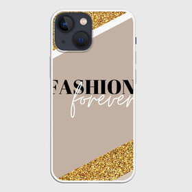 Чехол для iPhone 13 mini с принтом Мода навсегда в городе Новоалтайск,  |  | fashion | блеск | гламур | золото | мода | навсегда | сияние
