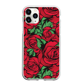 Чехол для iPhone 11 Pro матовый с принтом Алые Розы в городе Новоалтайск, Силикон |  | art | fashion | flora | floral | flower | flowers | garden | illustration | red | rose | thorns | арт | букет | бутоны | иллюстрация | красные | лепестки | листья | мода | растения | рисунок | роза | сад | сочные | тренд | флора | флорист | флор