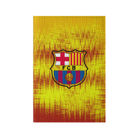 Обложка для паспорта матовая кожа с принтом BARCELONA в городе Новоалтайск, натуральная матовая кожа | размер 19,3 х 13,7 см; прозрачные пластиковые крепления | Тематика изображения на принте: barca | barcelona | fc | fc barca | football | барка | барселона | фк | футбольный клуб