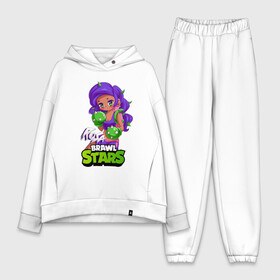 Женский костюм хлопок Oversize с принтом Rosa Brawl Stars в городе Новоалтайск,  |  | anime | brawl | brawl stars | brawlstars | brawl_stars | panny | rosa | аниме | бравл | бравлстарс | девочка | девушка | манга | роза | роса