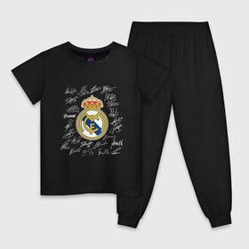 Детская пижама хлопок с принтом REAL MADRID АВТОГРАФЫ ИГРОКОВ в городе Новоалтайск, 100% хлопок |  брюки и футболка прямого кроя, без карманов, на брюках мягкая резинка на поясе и по низу штанин
 | football | real madrid | испания | реал мадрид | реал мадрид состав | футбол | футбол мадрид. | футбол реал | чемпион лига
