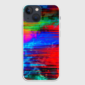 Чехол для iPhone 13 mini с принтом Glitch color storm в городе Новоалтайск,  |  | clouds | color | glitch | gradient | storm | глитч | градиент | краски | небо | облака | шторм