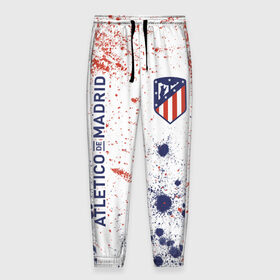 Мужские брюки 3D с принтом ATLETICO MADRID / Атлетико в городе Новоалтайск, 100% полиэстер | манжеты по низу, эластичный пояс регулируется шнурком, по бокам два кармана без застежек, внутренняя часть кармана из мелкой сетки | 