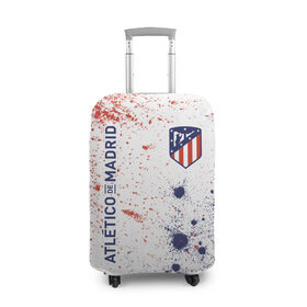 Чехол для чемодана 3D с принтом ATLETICO MADRID / Атлетико в городе Новоалтайск, 86% полиэфир, 14% спандекс | двустороннее нанесение принта, прорези для ручек и колес | 
