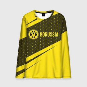 Мужской лонгслив 3D с принтом BORUSSIA / Боруссия в городе Новоалтайск, 100% полиэстер | длинные рукава, круглый вырез горловины, полуприлегающий силуэт | borussia | club | dortmund | footbal | logo | боруссия | дортмунд | знак | клуб | логотип | логотипы | символ | символы | форма | футбол | футбольная | футбольный