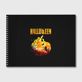 Альбом для рисования с принтом Halloween в городе Новоалтайск, 100% бумага
 | матовая бумага, плотность 200 мг. | Тематика изображения на принте: 31 октября | halloween | halowen | ведьма | день всех святых | джек | костюм | кровь | лого | монстр | надпись | праздник | приведение | призрак | светильник | символ | страшная | тыква | ужасы | хеллоуин | хеллуин
