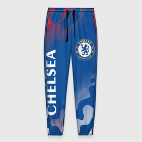 Мужские брюки 3D с принтом CHELSEA F.C. / ЧЕЛСИ в городе Новоалтайск, 100% полиэстер | манжеты по низу, эластичный пояс регулируется шнурком, по бокам два кармана без застежек, внутренняя часть кармана из мелкой сетки | Тематика изображения на принте: 