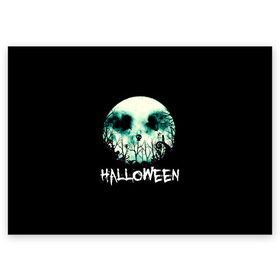 Поздравительная открытка с принтом Halloween в городе Новоалтайск, 100% бумага | плотность бумаги 280 г/м2, матовая, на обратной стороне линовка и место для марки
 | 31 октября | halloween | halowen | ведьма | день всех святых | джек | костюм | кровь | лого | монстр | надпись | праздник | приведение | призрак | светильник | символ | страшная | тыква | ужасы | хеллоуин | хеллуин