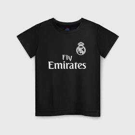 Детская футболка хлопок с принтом REAL MADRID (НА СПИНЕ) в городе Новоалтайск, 100% хлопок | круглый вырез горловины, полуприлегающий силуэт, длина до линии бедер | football | real madrid | испания | реал мадрид | реал мадрид состав | футбол | футбол мадрид. | футбол реал | чемпион лига