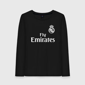 Женский лонгслив хлопок с принтом REAL MADRID (НА СПИНЕ) в городе Новоалтайск, 100% хлопок |  | football | real madrid | испания | реал мадрид | реал мадрид состав | футбол | футбол мадрид. | футбол реал | чемпион лига