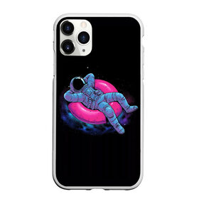 Чехол для iPhone 11 Pro матовый Отпуск космонавта: в городе Новоалтайск, Силикон | | арт | астронавт | бублик | воздушный пончик | звезда | звёзды | космонавт | космос | надувной круг | ночь | отдых | отпуск | рисунок | скафандр