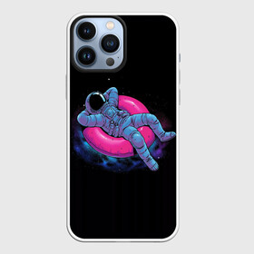 Чехол для iPhone 13 Pro Max с принтом Отпуск космонавта в городе Новоалтайск,  |  | арт | астронавт | бублик | воздушный пончик | звезда | звёзды | космонавт | космос | надувной круг | ночь | отдых | отпуск | рисунок | скафандр