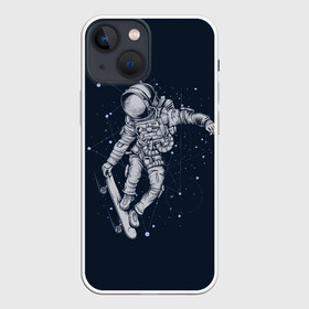 Чехол для iPhone 13 mini с принтом Космонавт на скейте в городе Новоалтайск,  |  | арт | астронавт | звезда | звёзды | космический отдых | космонавт | космос | ночь | отдых | рисунок | скафандр | скейт | трюки на скейте