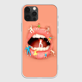 Чехол для iPhone 12 Pro Max с принтом LIPS PARTY в городе Новоалтайск, Силикон |  | dolls | girl | lips | mouth | party | small | вечеринка | губы | девушка | куклы | маленький | рот | человечки