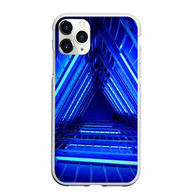 Чехол для iPhone 11 Pro Max матовый с принтом Неоновый тоннель в городе Новоалтайск, Силикон |  | неон | неоновый тоннель | тоннель | треугольник | треугольный коридор | фантастический тоннель