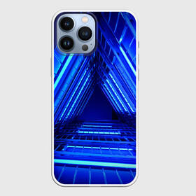 Чехол для iPhone 13 Pro Max с принтом Неоновый тоннель в городе Новоалтайск,  |  | Тематика изображения на принте: неон | неоновый тоннель | тоннель | треугольник | треугольный коридор | фантастический тоннель